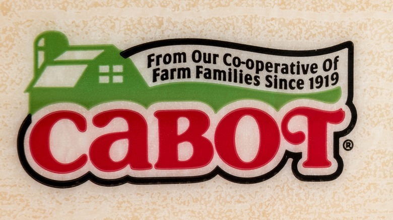 Cabot logo on Alpine cheddar package