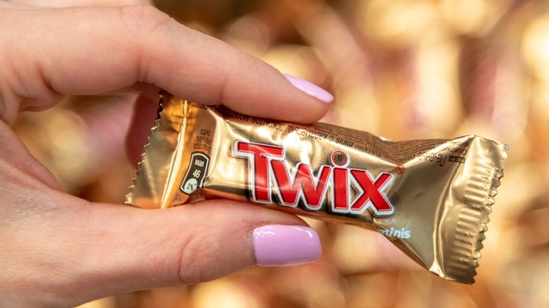 Miniature Twix bar