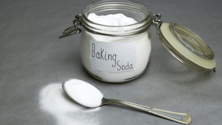 Baking soda in jar