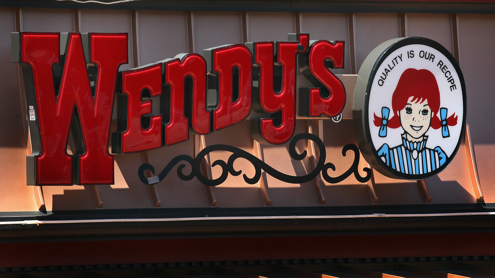 Wendy's exterior sign with logo