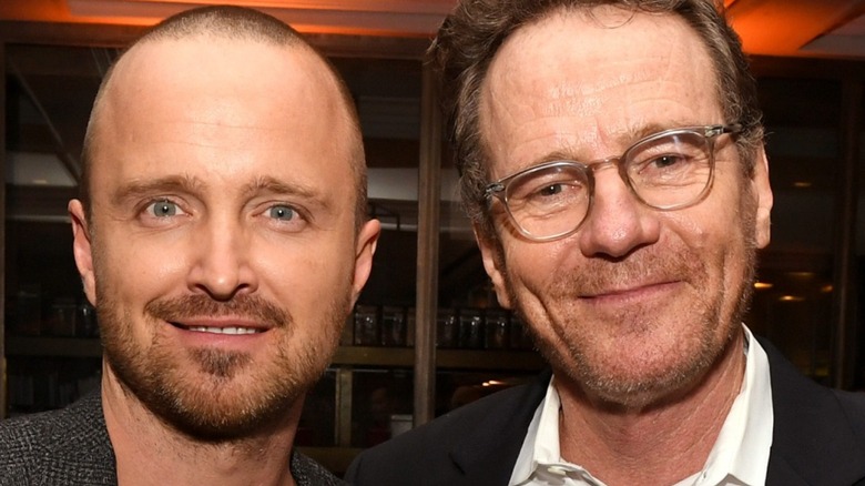 Aaron Paul and Bryan Cranston smiling together