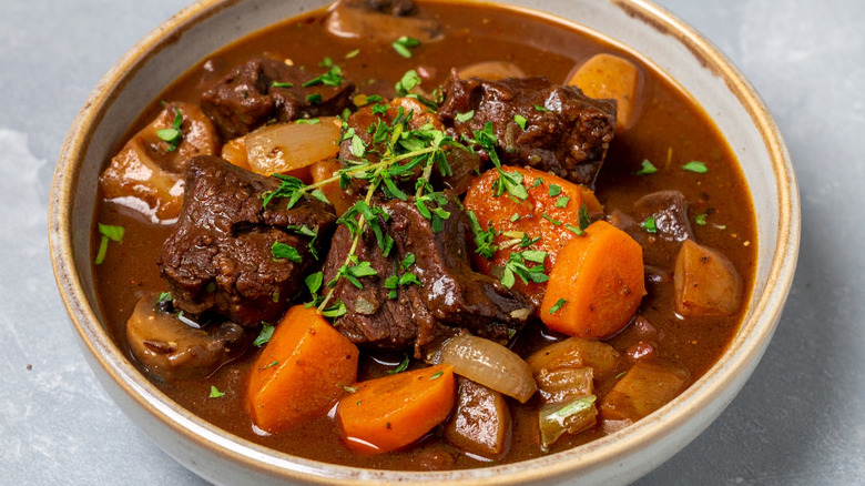 A bowl of beef stew