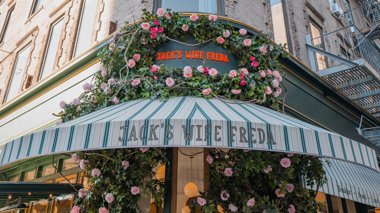 The exterior of Jack's Wife Freda restaurant in New York