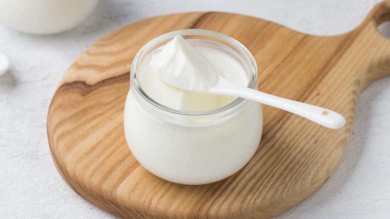 jar of Greek yogurt