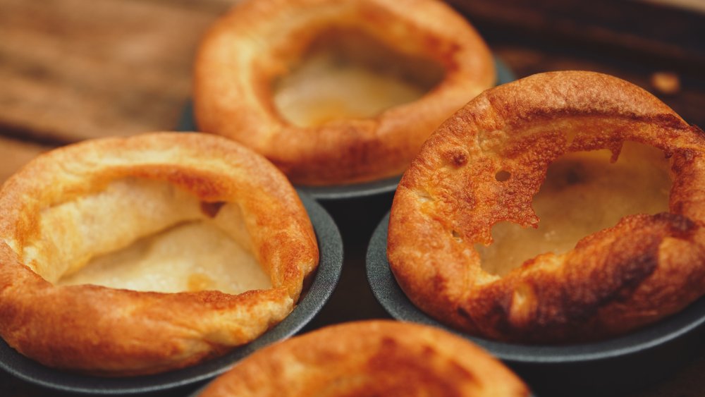 Yorkshire pudding fresh out of the oven