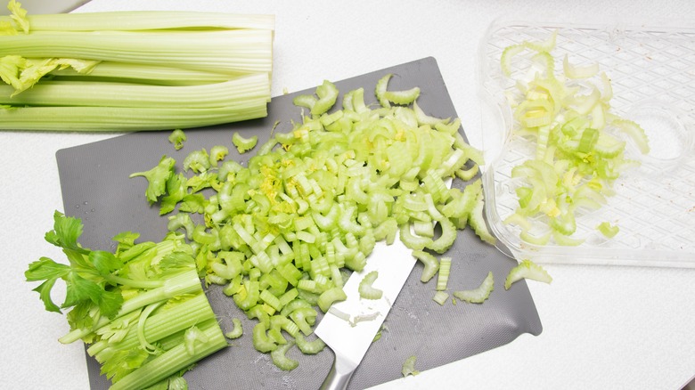 sliced celery