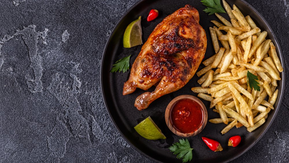 Piri-piri chicken with fries