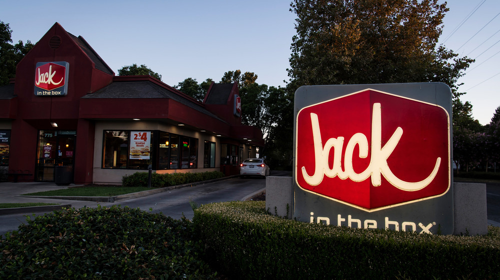 Jack in the Box restaurant at dusk