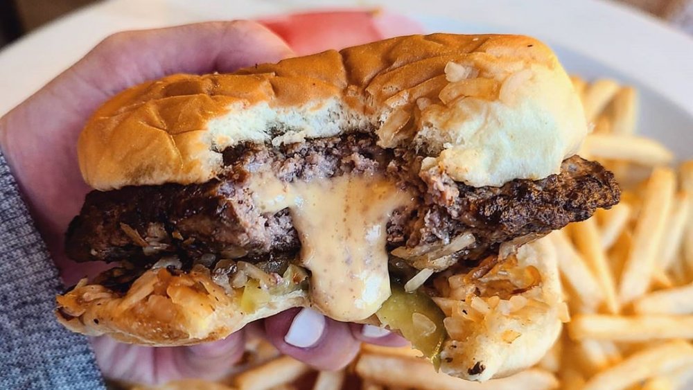 Jucy Lucy from Matt's Bar with fries