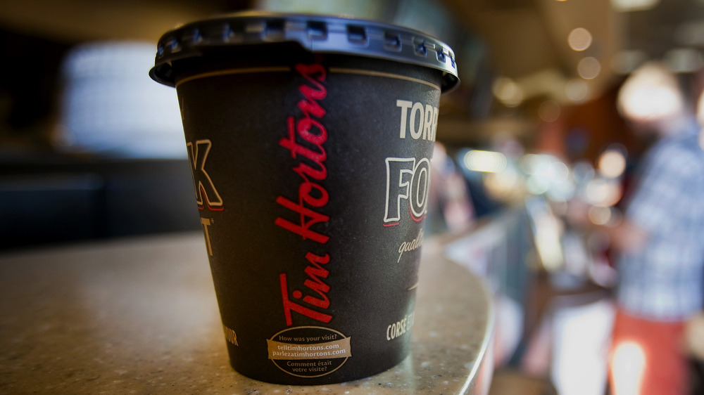 Tim Hortons coffee cup