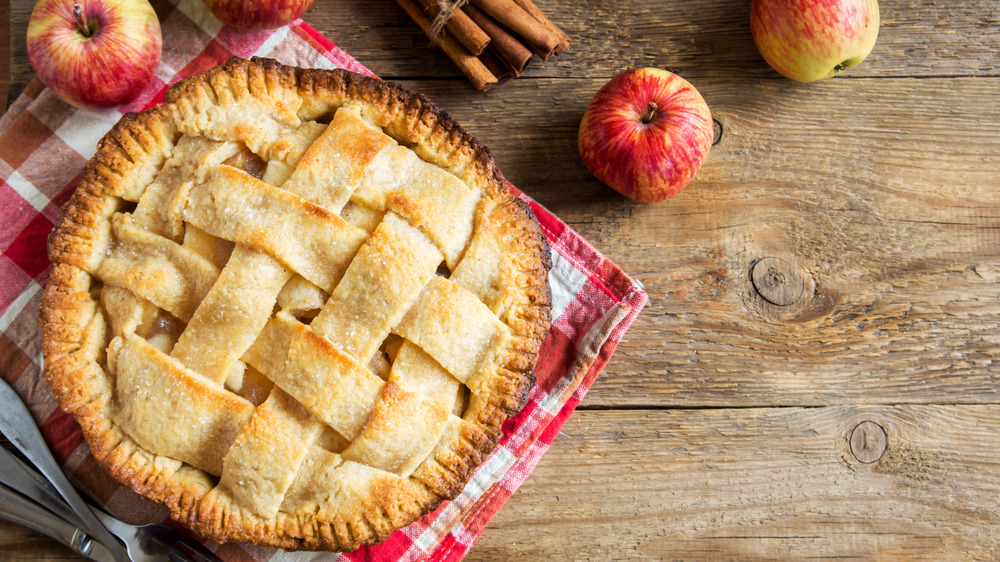 Apple pie with lattice crust