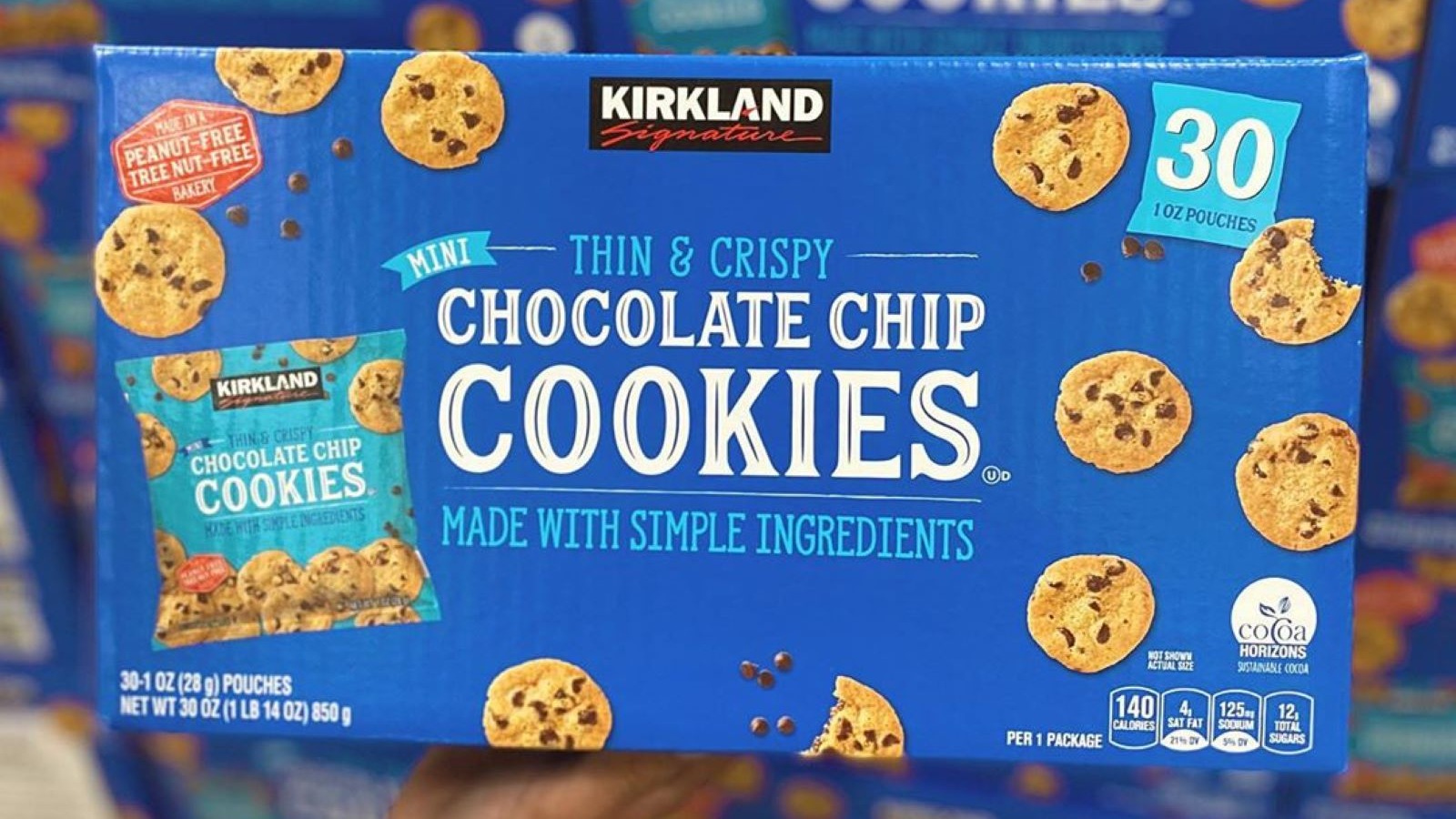 Kirkland Signature Thin Crispy Mini Chocolate Chip Cookies, 24 Ounce ...