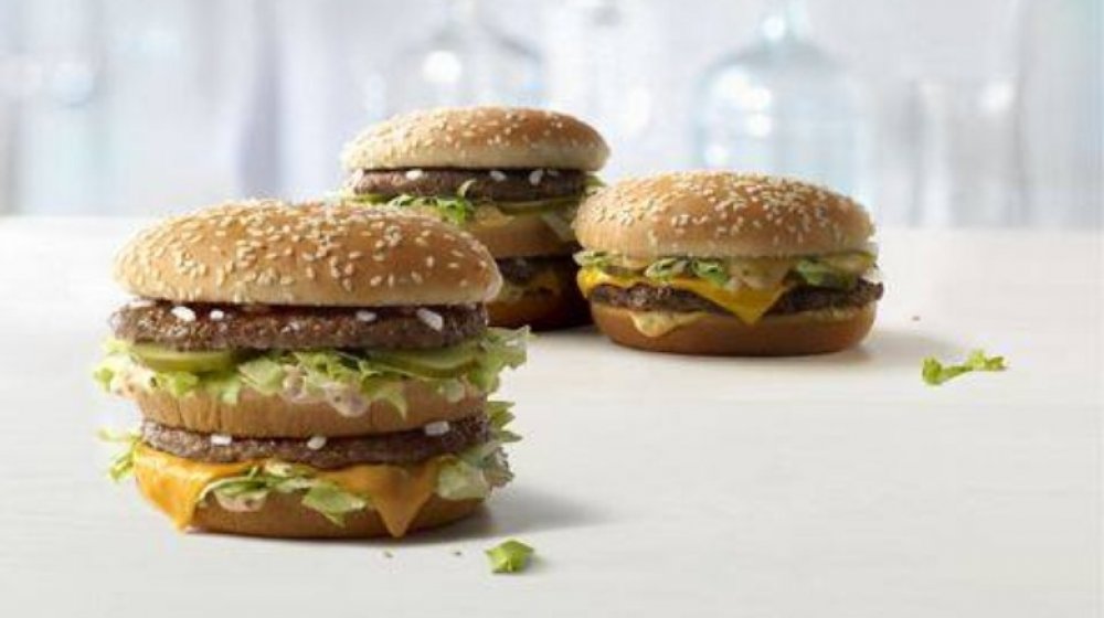 McDonald's 3 sizes of Big Macs