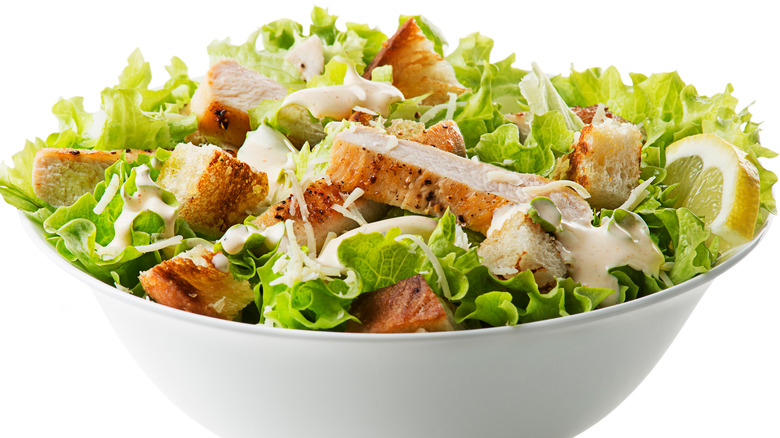 Caesar salad close-up