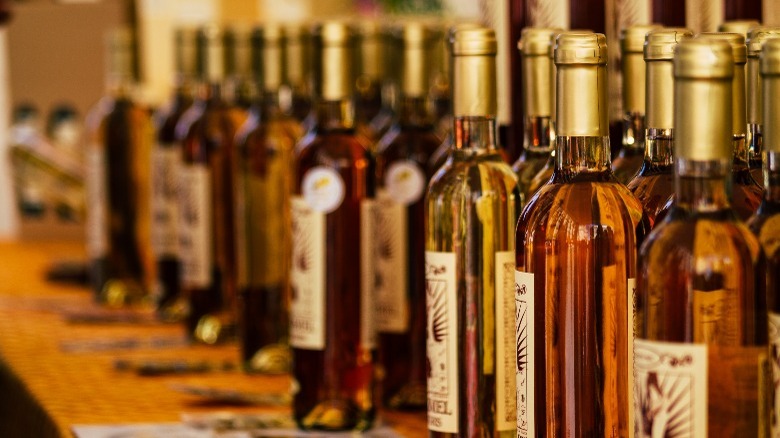 mead bottles on shelf