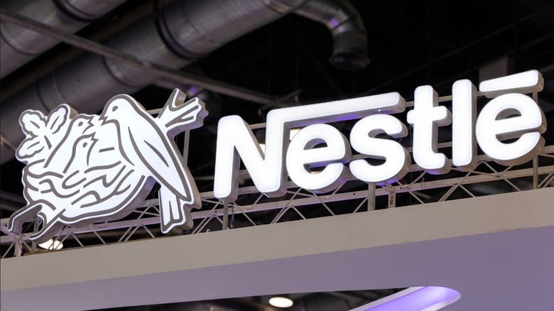 Nestle logo on cell phone