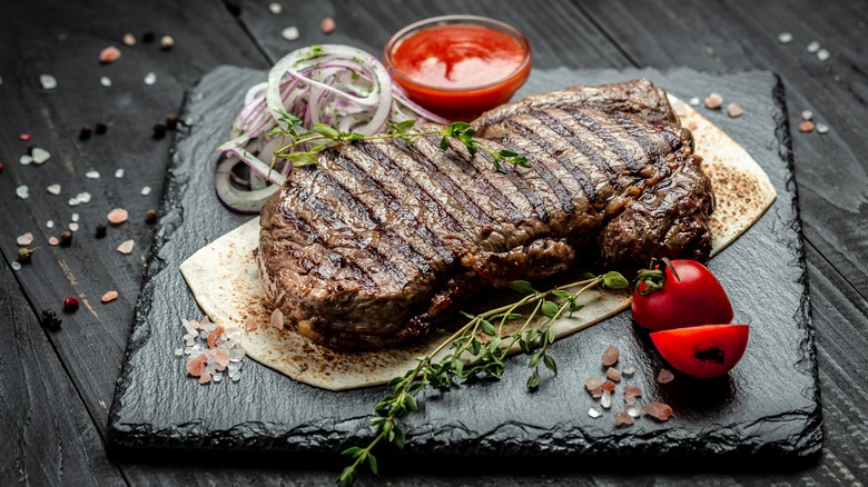 Beautifully seared steak