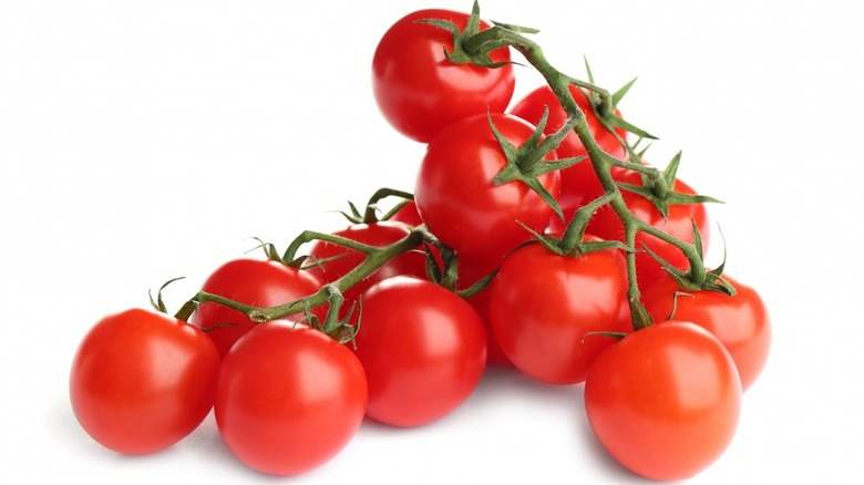 Cherry tomatoes on a vine