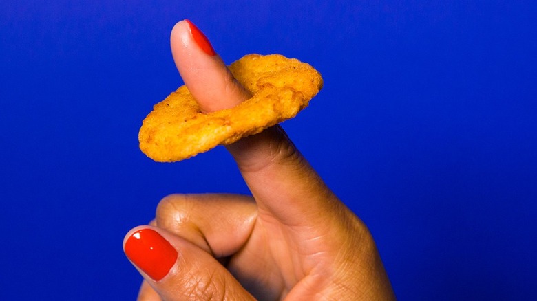White Castle Chicken Ring on finger
