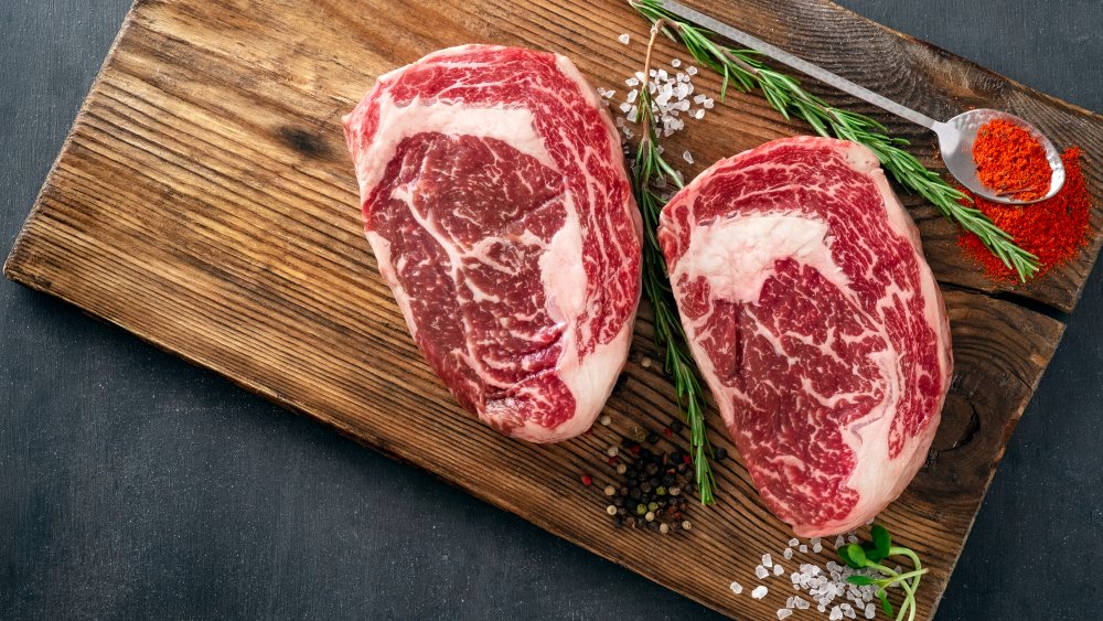 Steak on a cutting board