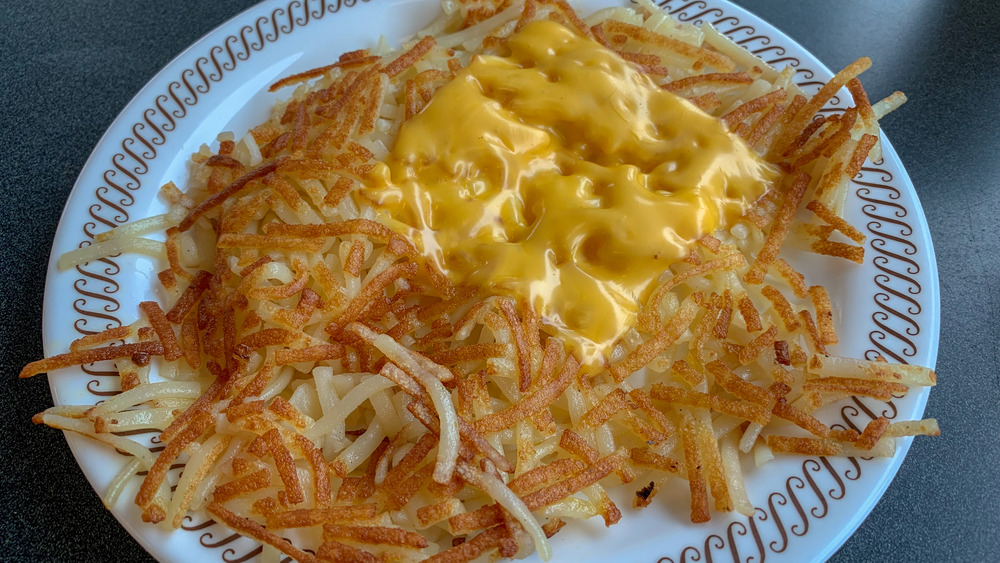 Waffle House hash browns with cheese