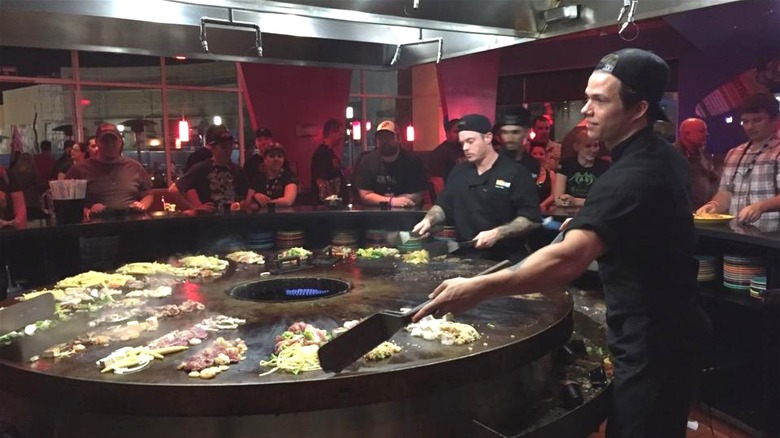 Mongolian grill with chefs