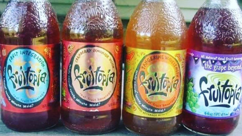 Glass bottles of Fruitopia