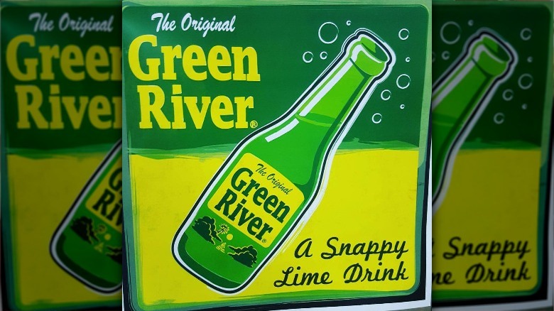   régi zöld folyó szóda hirdetés
