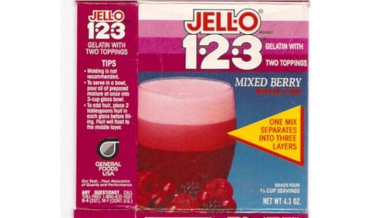 A box of Jell-O 1-2-3