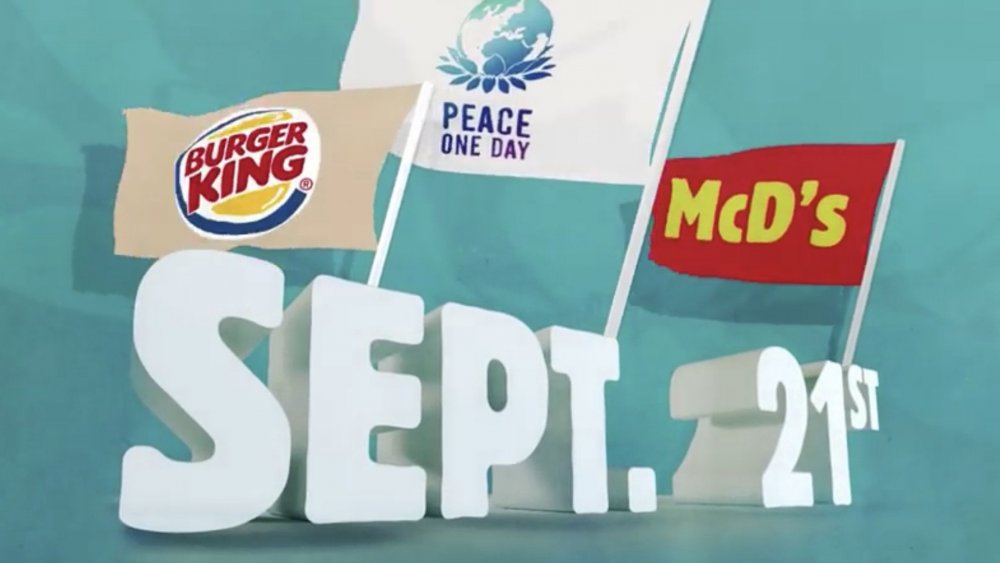 Burger King and McDonald's joining forces on Peace Day