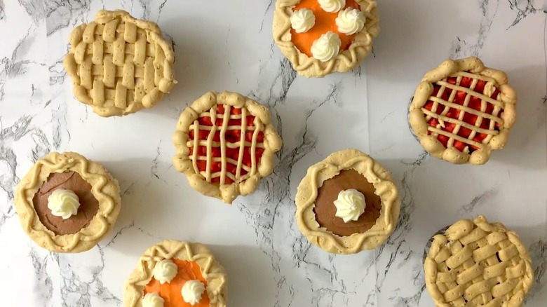 Assorted pie cupcakes