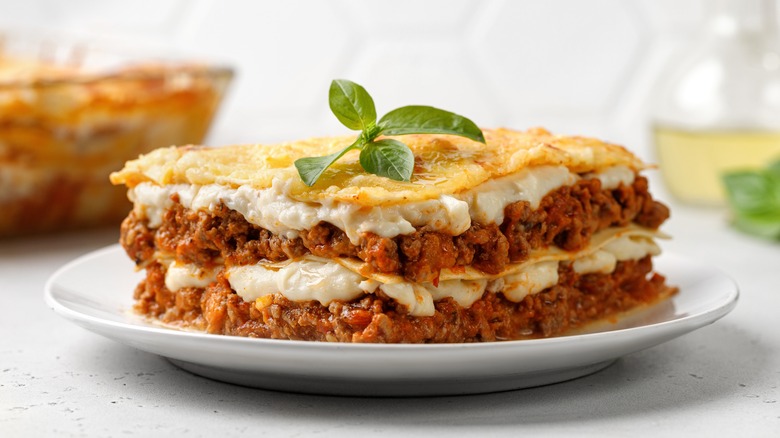 slice of lasagna
