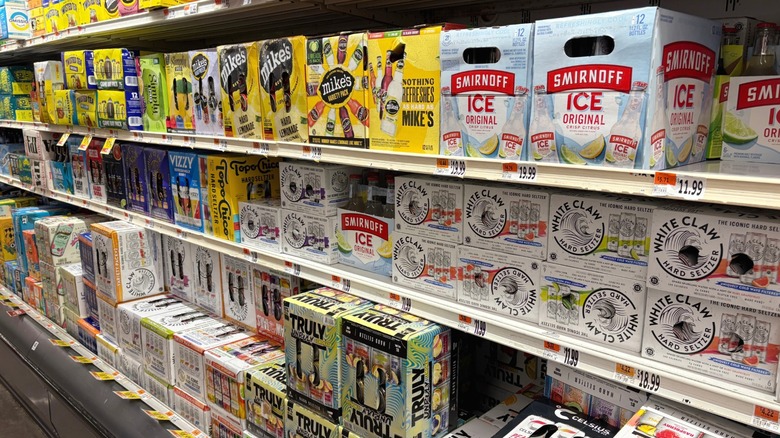 Cases of assorted hard seltzers