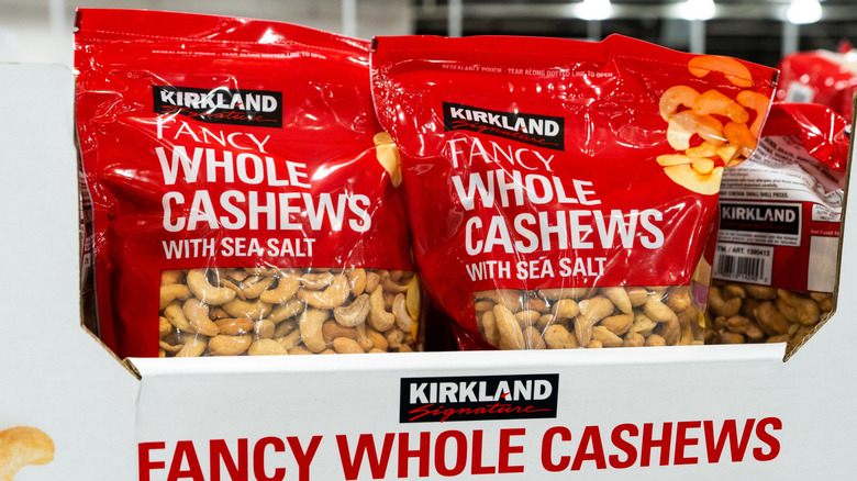 Costco fancy cashews in red bags