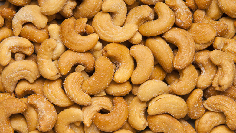 Cashew nuts background