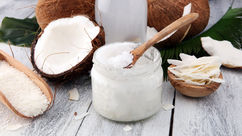 coconut oil in a jar 