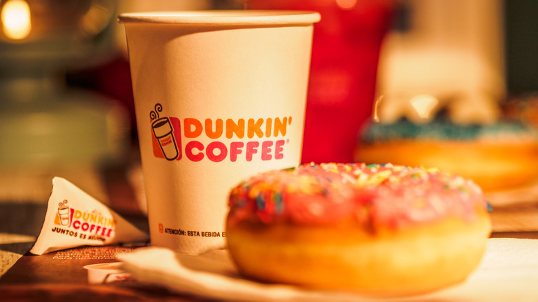 Dunkin' coffee and donut 