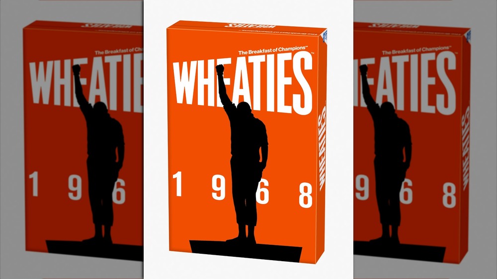 Wheaties box with silhouette on it