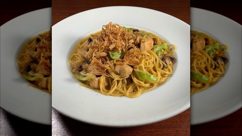 Noodles with yuzu kosho sauce