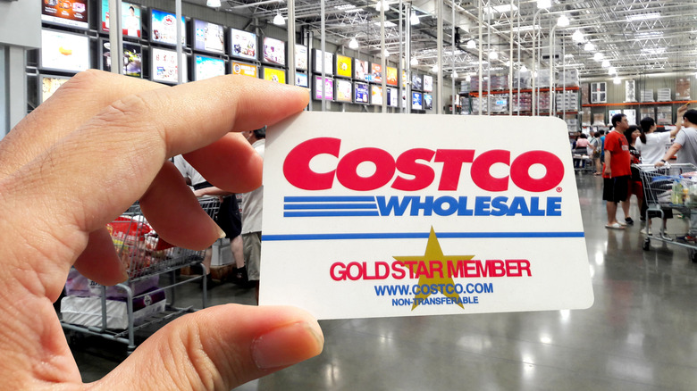 Hand holding Costco card