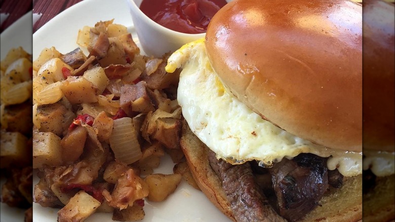 steak breakfast sandwich