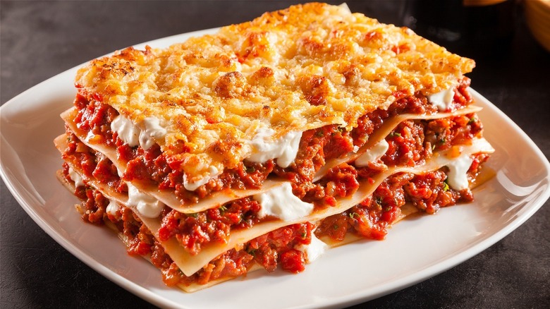 lasagna on a plate