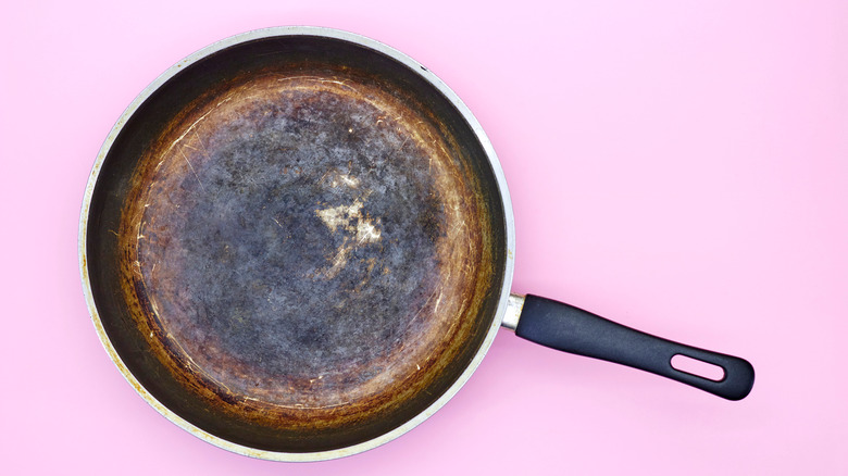 old nonstick frying pan