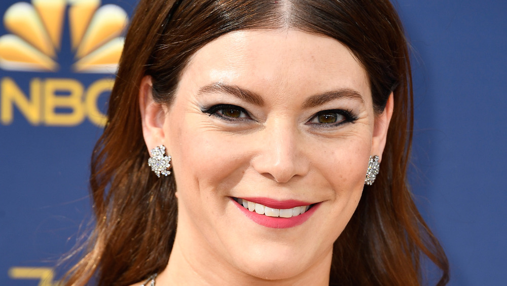 Chef Gail Simmons in pink lipstick