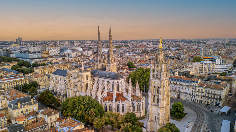 Cathedral in Bordeaux, France historic center