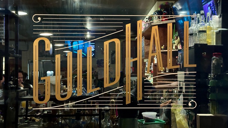 Outside window at Guild Hall