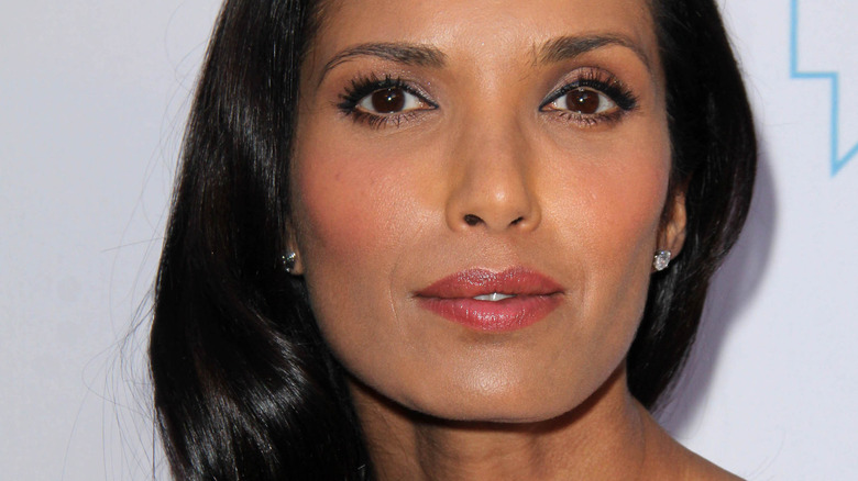 Padma Lakshmi with diamond earrings