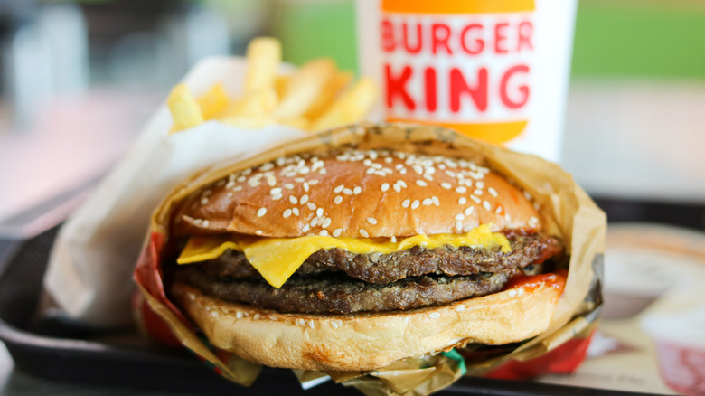 Burger King double cheeseburger