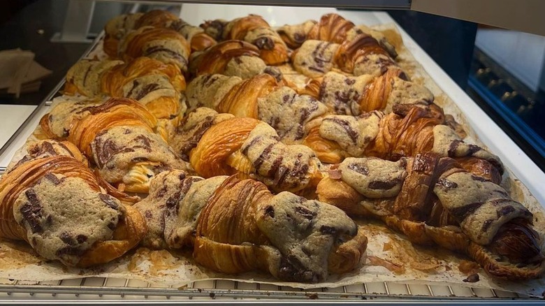 Tray of croissant cookies