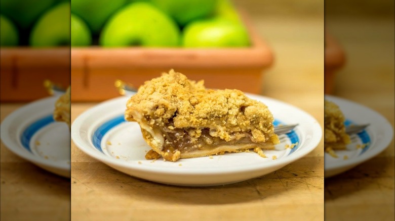 slice of Dutch apple pie